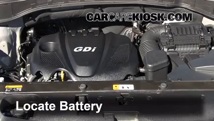 2013 Hyundai Santa Fe Sport 2.4L 4 Cyl. Battery Replace